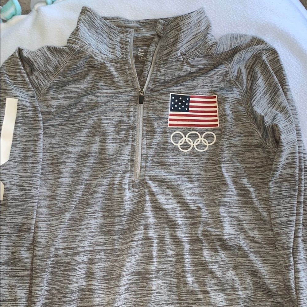 Team USA half zip grey size small